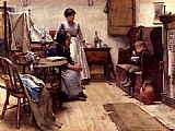 Walter Langley Canvas Paintings - The Orphan